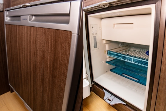 Refrigerator (below the sink)