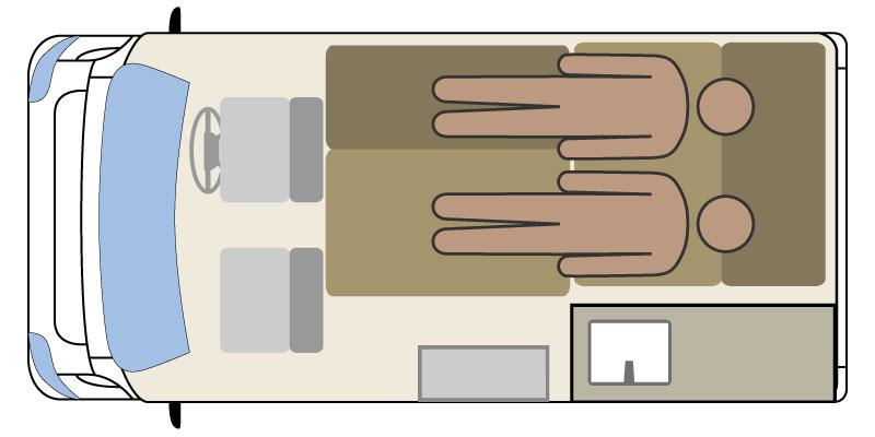 シーバス Lタイプ就寝時レイアウト